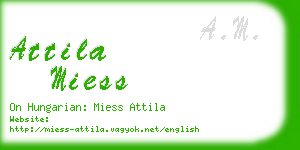 attila miess business card